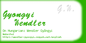 gyongyi wendler business card