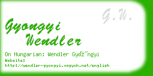 gyongyi wendler business card